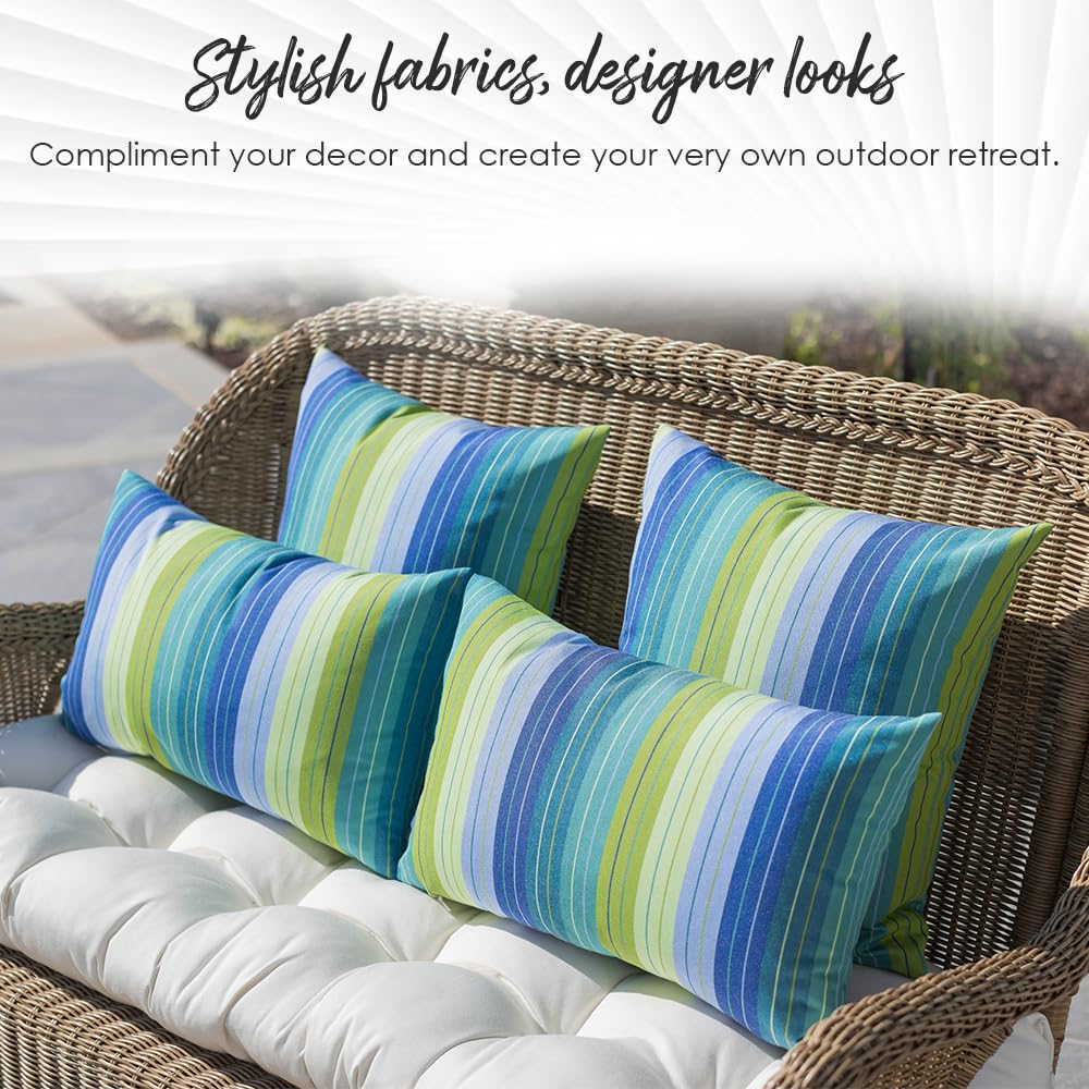 RSH Décor Indoor Outdoor Tufted Bench Cushion with Ties - 44