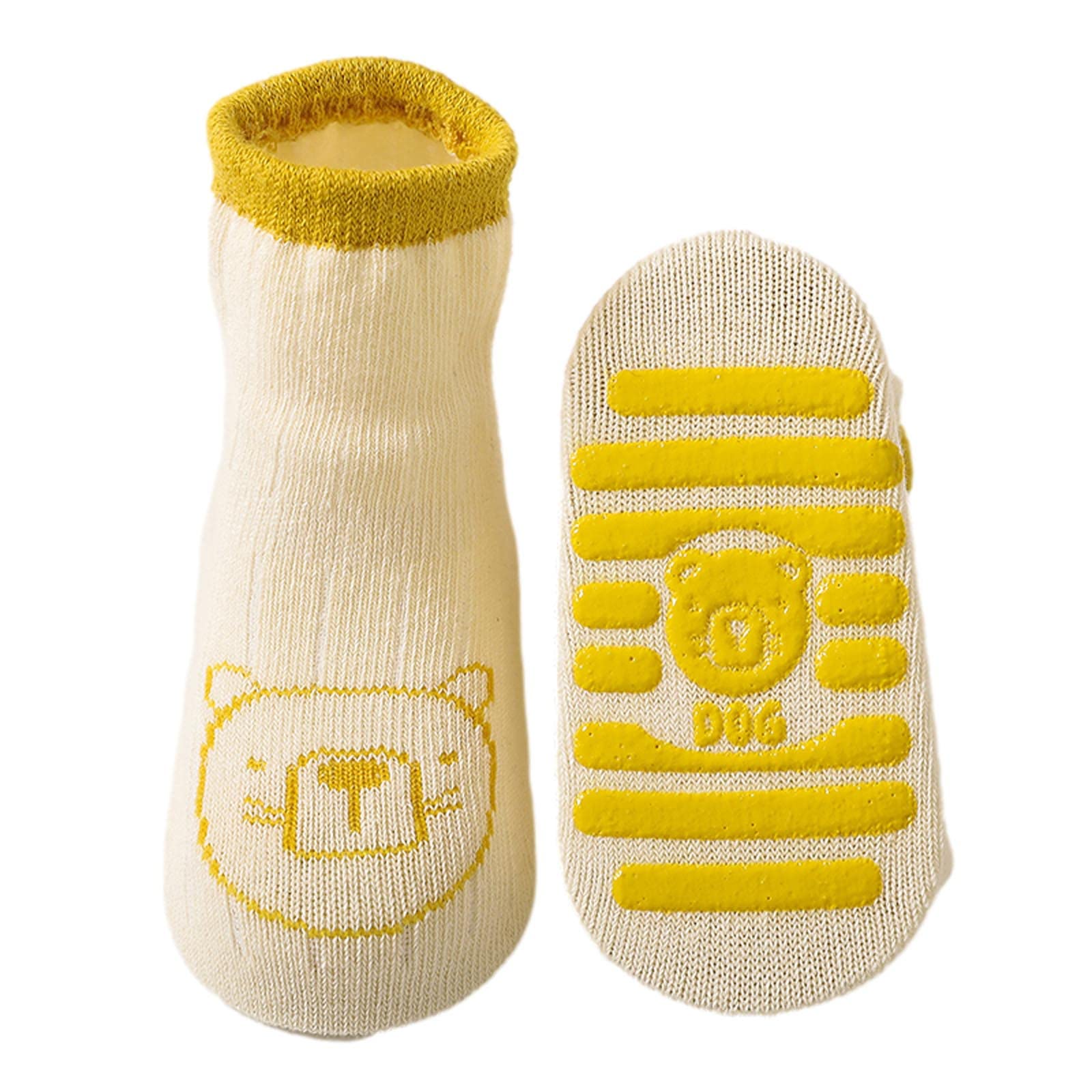 Non-Slip Baby Socks with Grip | Cute Cartoon Ankle Socks for Toddler Boys & Girls | Perfect for First Steps & Indoor Play