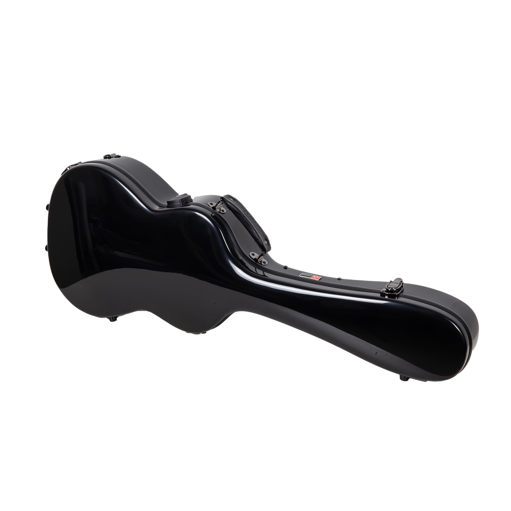 Crossrock Fiberglass Hardshell Black 3/4 Classical Guitar Case - Durable Backpack Style for Travel & Performance Protection