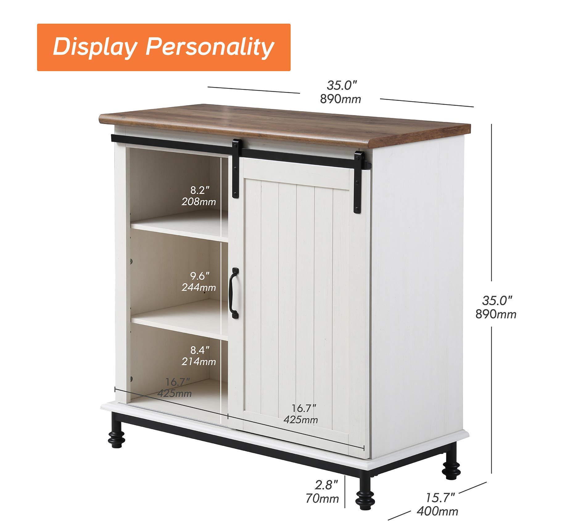 Rustic Farmhouse Accent Buffet Sideboard - 35