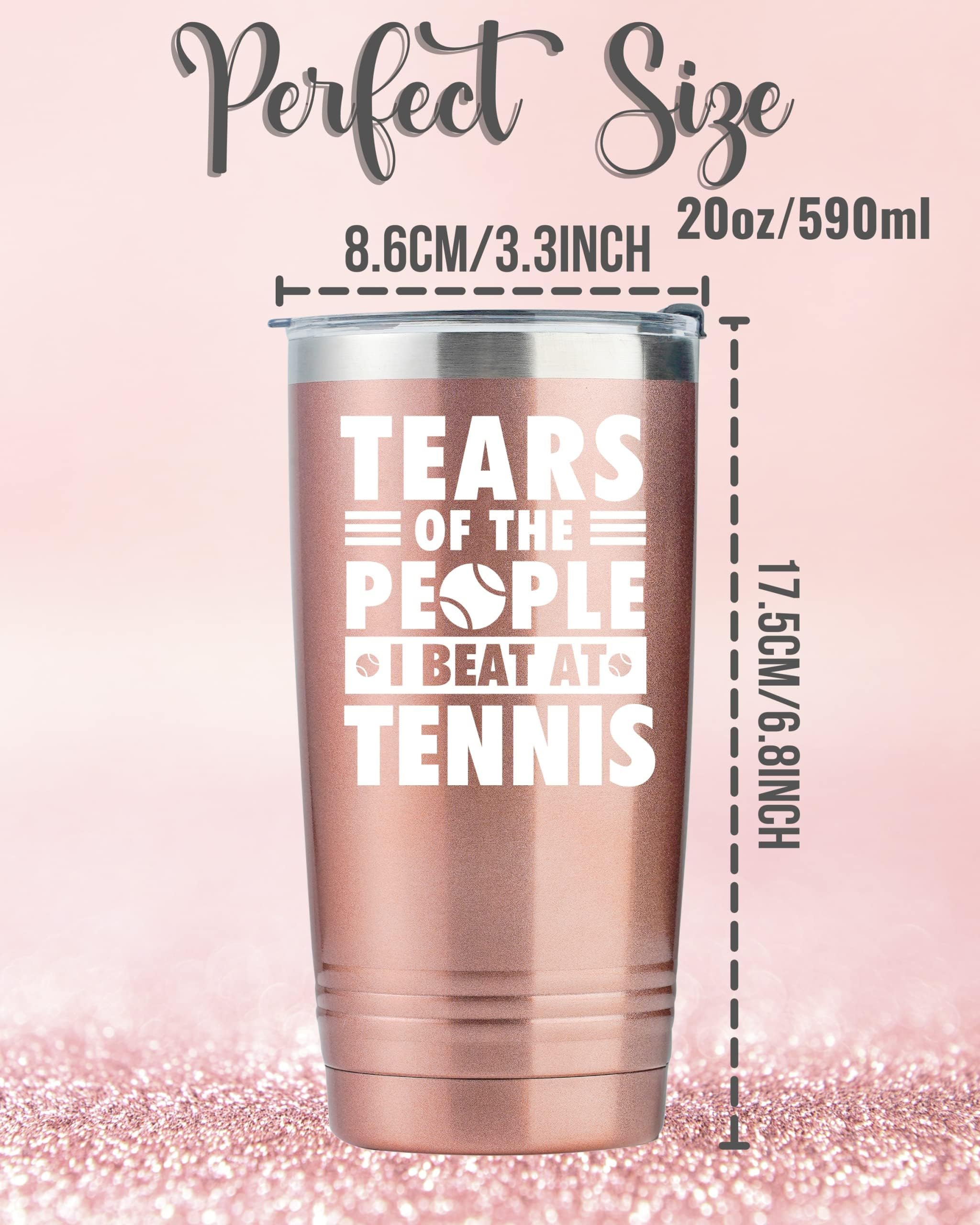 Onebttl 20 oz Stainless Steel Tennis Tumbler - Insulated Travel Mug for Women, Tennis Lovers & Coaches - Funny Gift for Tennis Players & Senior Night 2024 - Perfect for Matches, Practice & Gym Hydration
