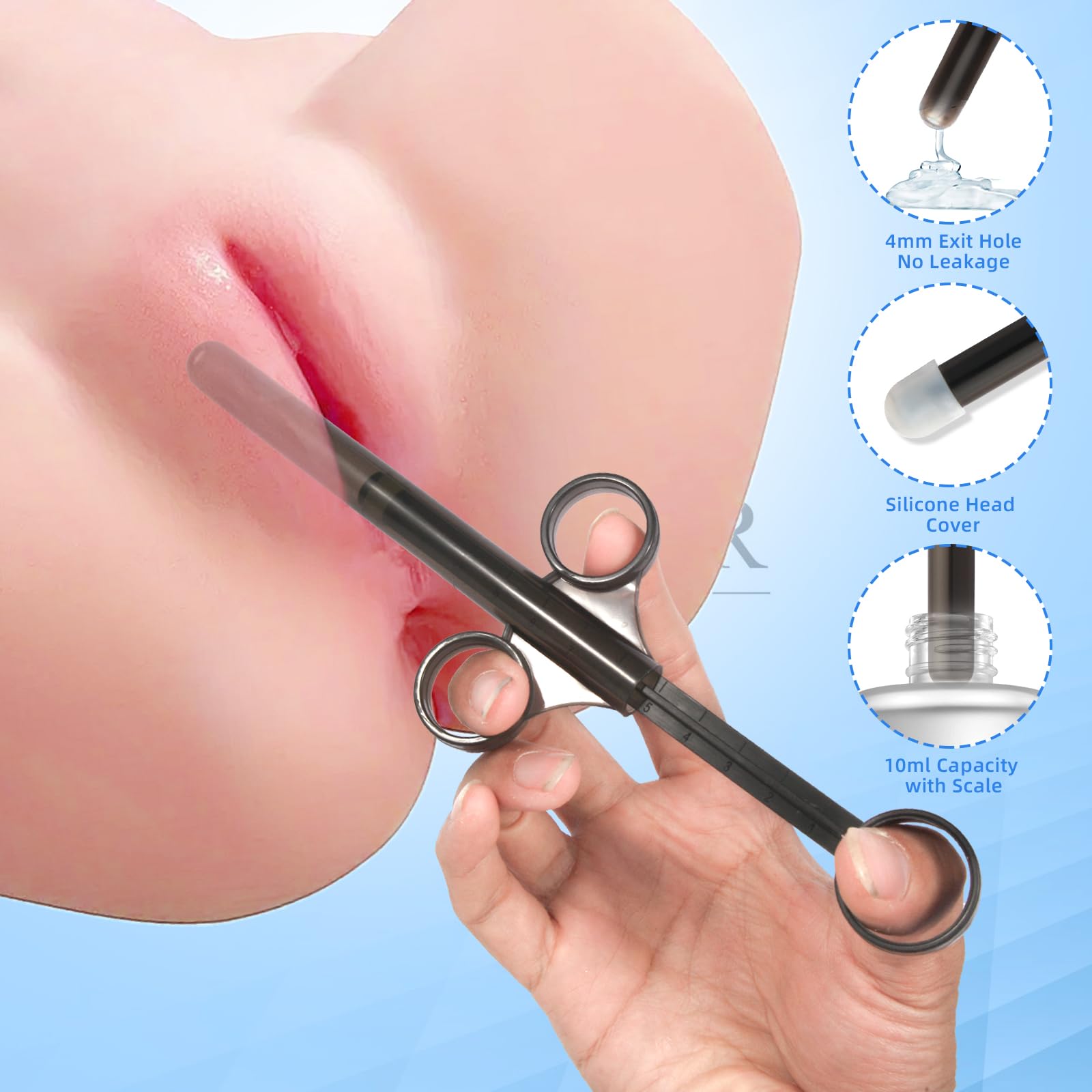 Premium Male Masturbator Care Kit - 2 Absorbent Drying Sticks, Water-Based Lubricant Applicator & 10.5oz Enema Bulb - Sex Toy Cleaning & Maintenance Set for Male Love Dolls - Perfect for Discreet Storage & Post-Use Hygiene