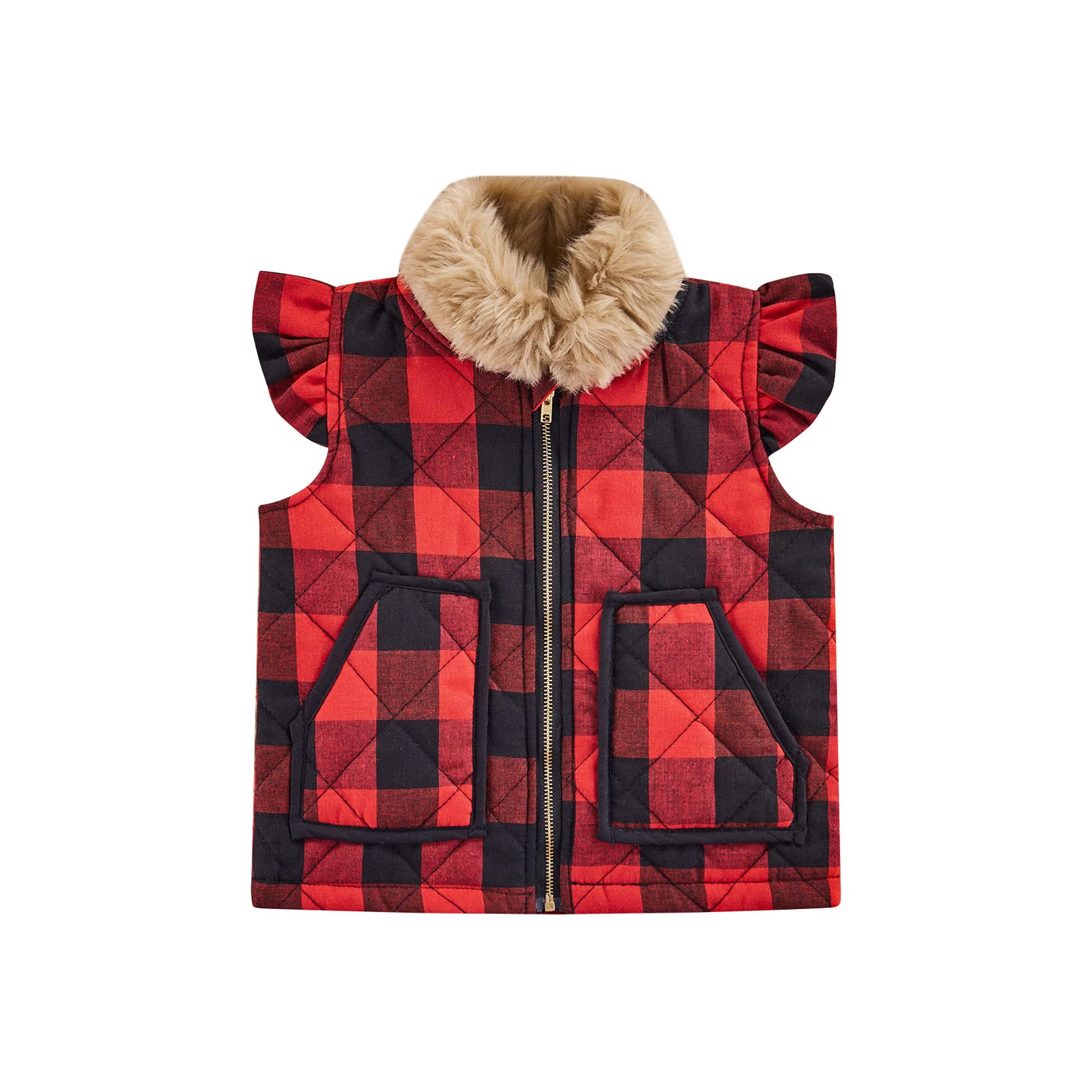 **Baby Girls' Long Sleeve Flannel Plaid Shirt Dress with Belt - Red & Black Checkered Toddler Fall Outfit for Playdates, School & Family Photos**