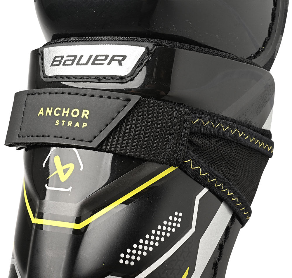 Bauer Supreme Mach Youth Ice Hockey Shin Guards - Protective Gear for Kids Hockey Players - Perfect for Games, Practices & Training Sessions