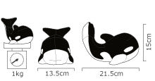 Zuny Whale Bookend - Handmade Leather Animal Book Holder for Bookshelves, Office & Home Decor - Perfect for Organizing Books and Adding a Stylish Touch to Your Space