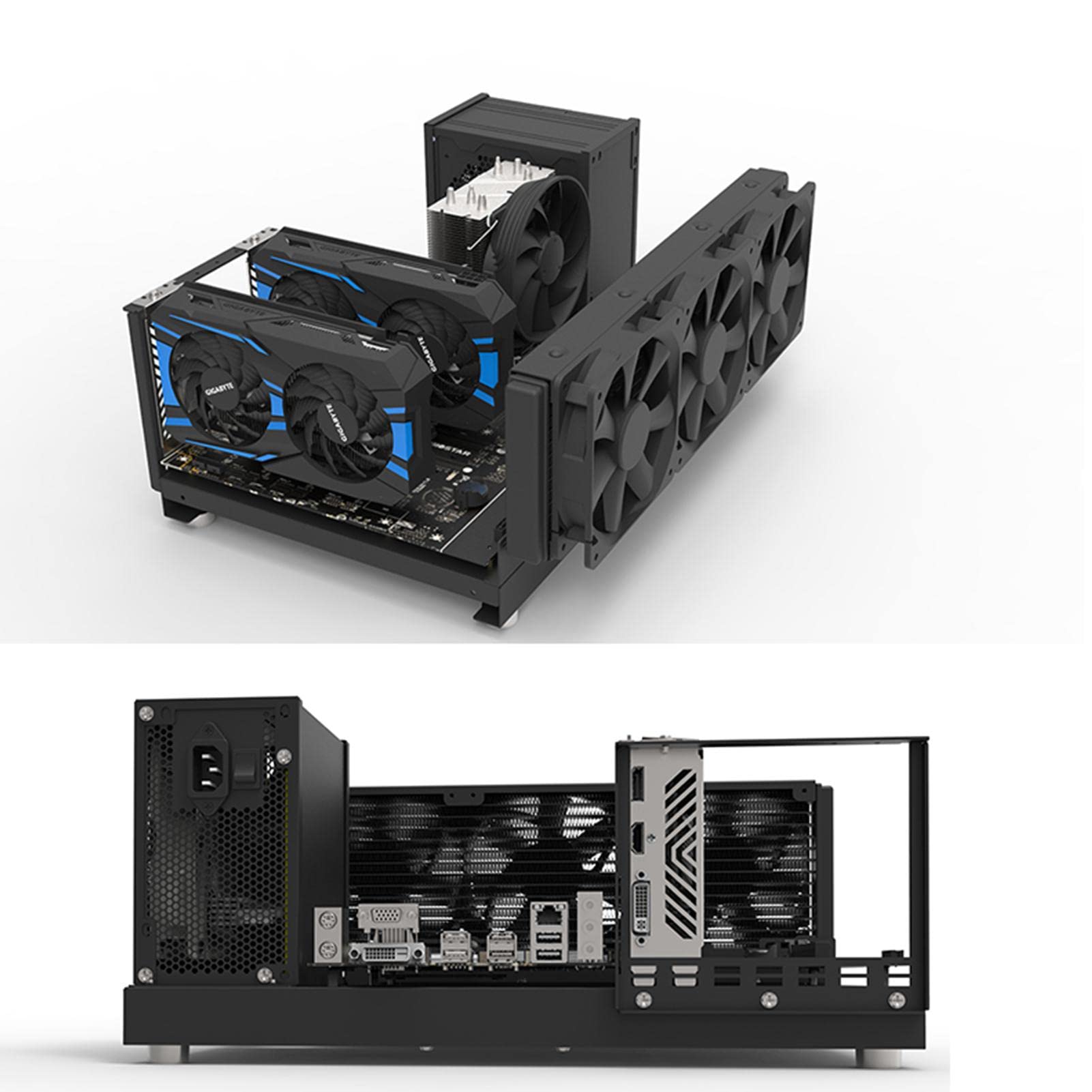 1/2 PC Computer Motherboard Holder - Durable Case & Storage Rack for ATX/Micro-ATX Boards | Modern Stylish Design with Anti-Scratch Protection | Perfect for PC Builders, Repair Shops & Tech Enthusiasts