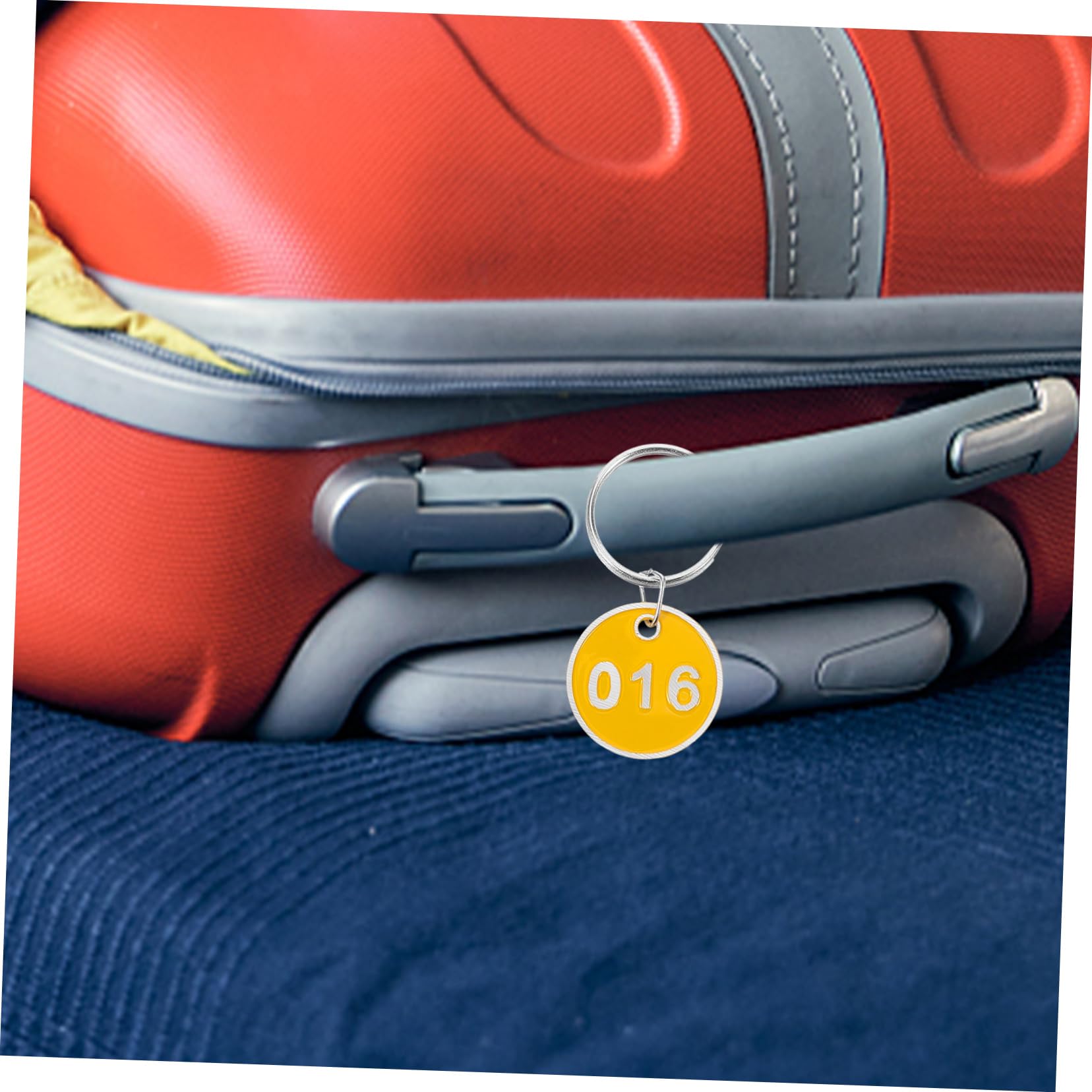 LIFKOME 4-Pack Round Number Plate Keychains - Durable Metal Key Rings with Engraved Numbers (1-4) for Home, Office, Gym Lockers & Key Organization | Perfect for Key Identification & Security