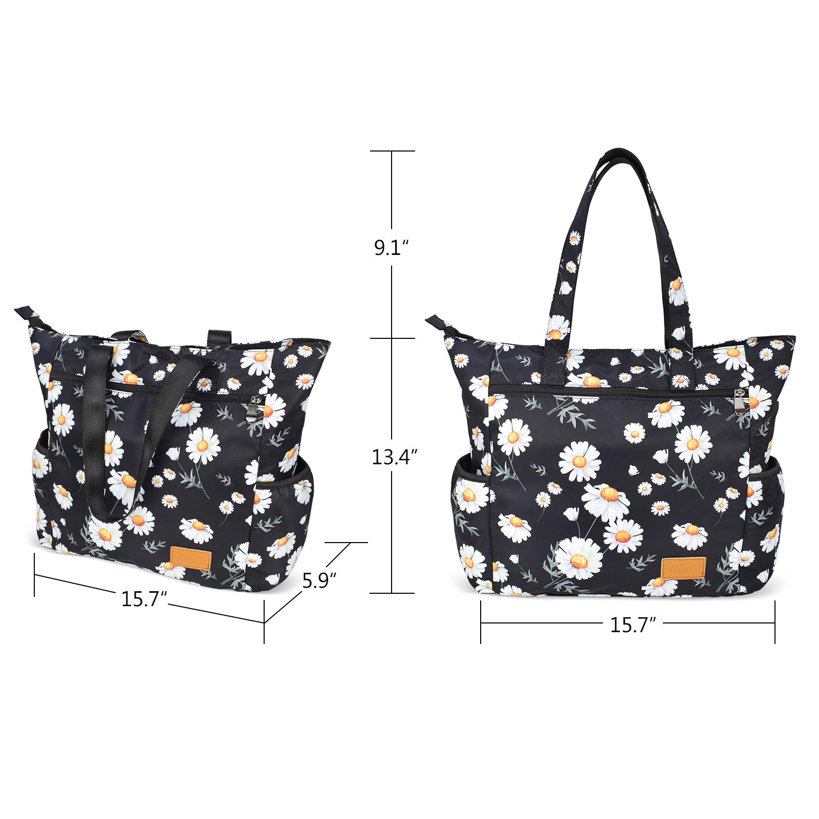 CLOUDMUSIC Large Waterproof Shoulder Tote Bag for Women - Perfect for Nurses, Teachers, Work, Gym, Travel & Beach - Spacious & Durable Carryall