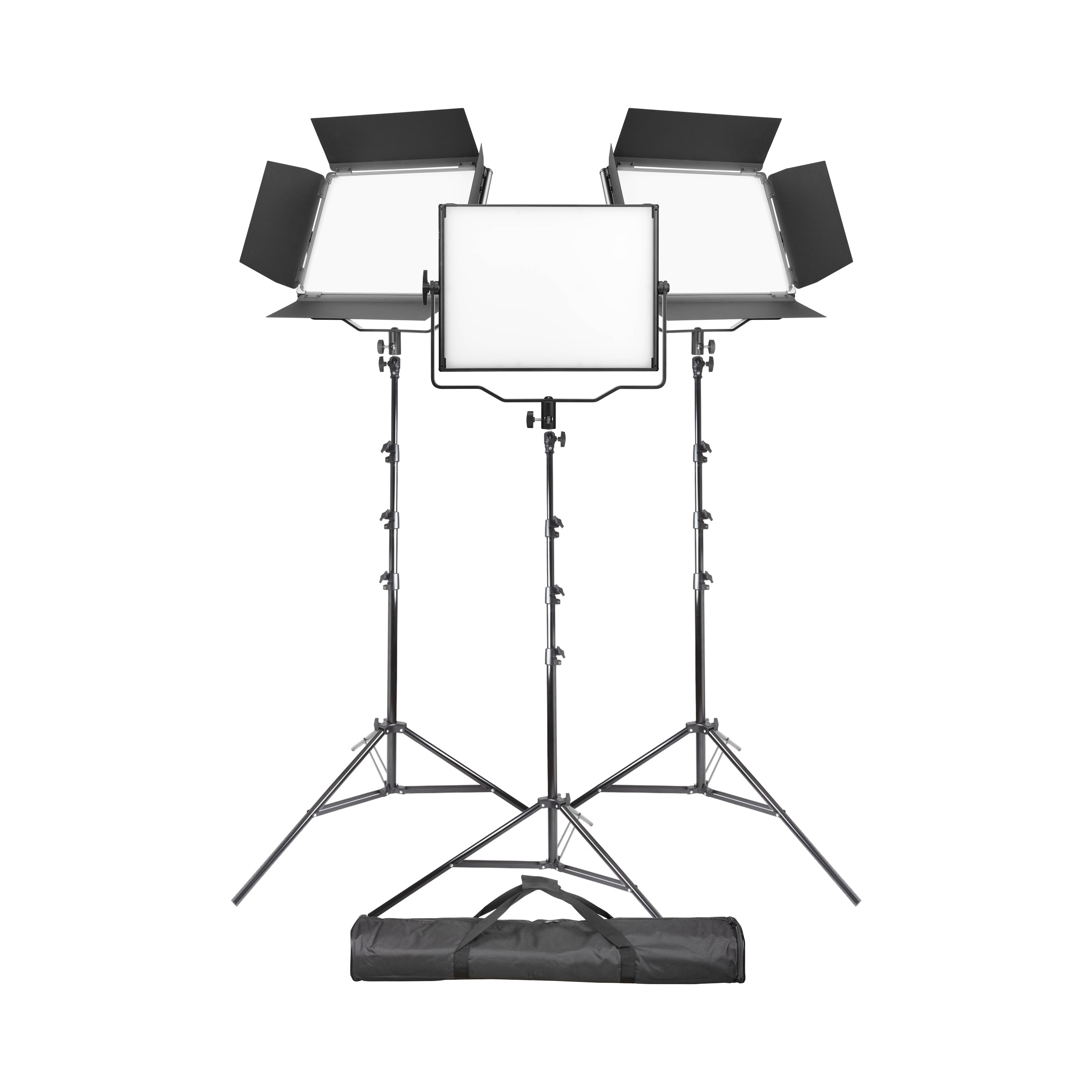 Godox P120D K1 Daylight Balanced LED Light Panel Three Head Kit - Professional Studio Lighting for Photography, Videography & YouTube Content Creation