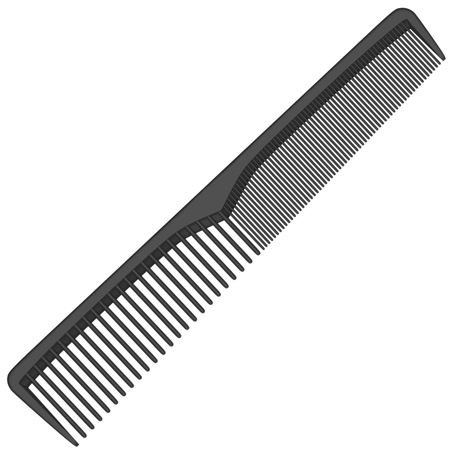 Verceys Professional 7-Inch Black Carbon Fiber Comb - Anti Static, Heat & Chemical Resistant - Wide & Fine Tooth Design for All Hair Types (Men & Women) | Perfect for Styling, Salon Use & Travel