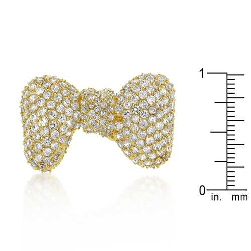 Elegant Bow Tie Cubic Zirconia Ring for Women - Sparkling Fashion Jewelry Gift for Weddings, Anniversaries & Special Occasions