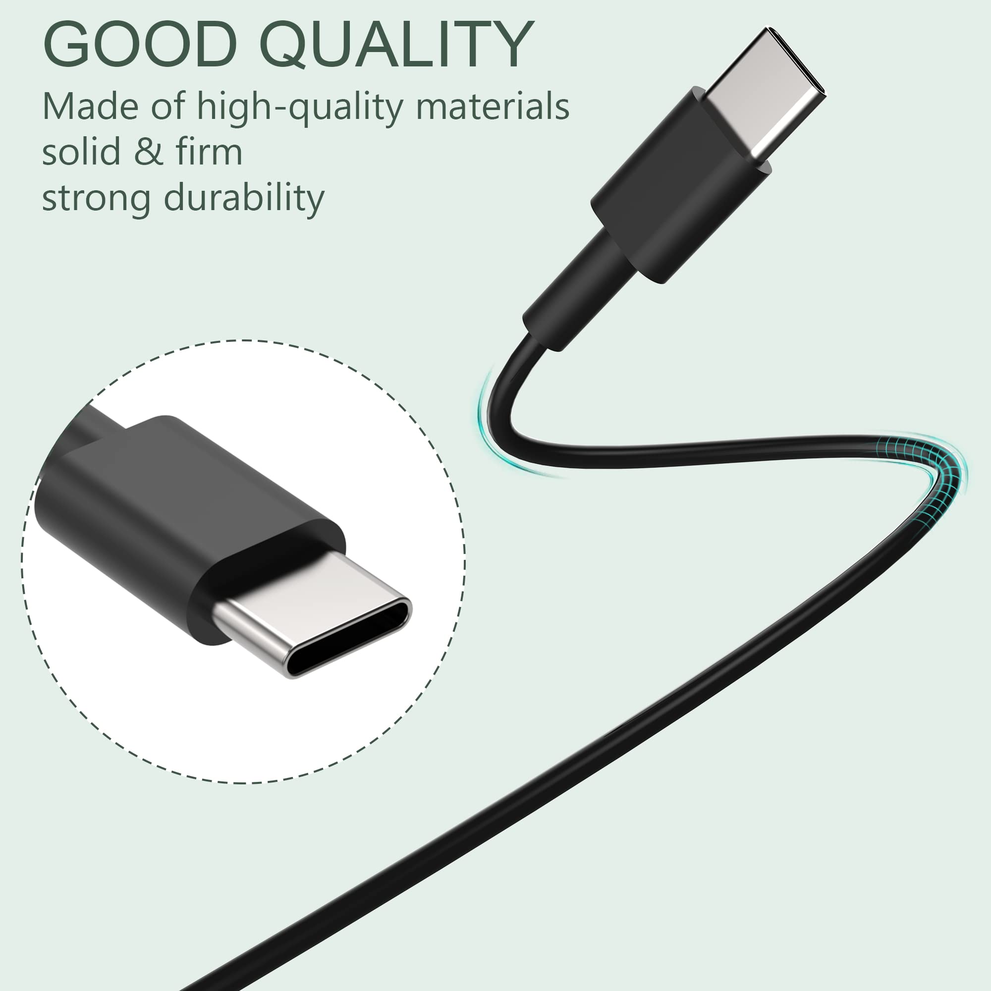 65W USB C Laptop Charger Fast Charging - Compatible with Dell Latitude, XPS, Chromebook - Slim Travel Power Adapter for Home, Office & Business Travel