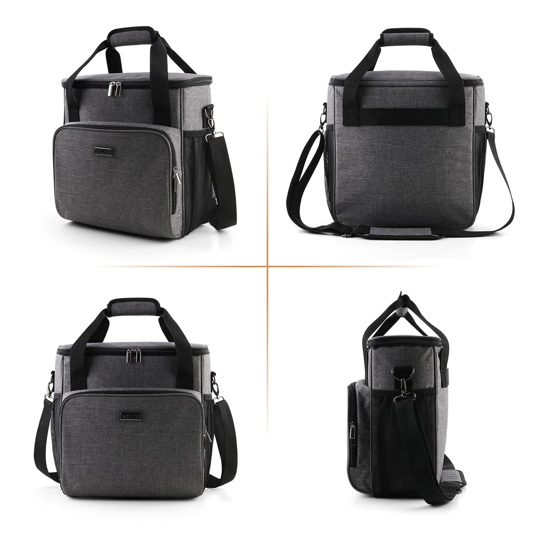 Portable Keurig Coffee Maker Travel Bag - Compatible with K-Mini, K-Mini Plus, K-Express & K-Iced | Compact Carrying Case with Adjustable Shoulder Strap | Perfect for Travel, Camping & Office Use (Grey)