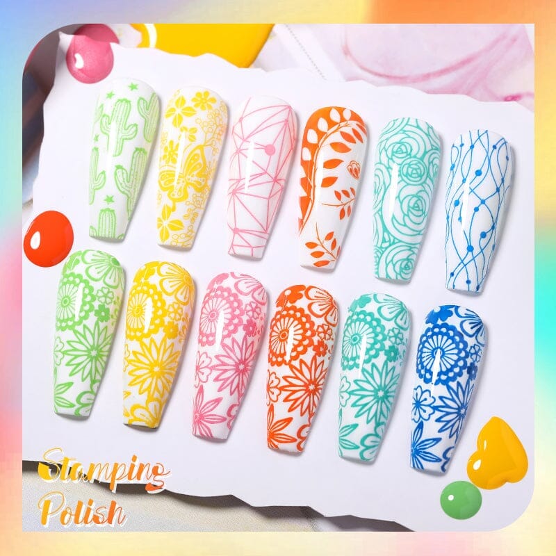 10ml Nail Stamping Polish SP020 - Long Lasting Nail Art Lacquer for Professional Salon & DIY Manicure at Home - Perfect for Nail Stamping, French Tips & Creative Nail Designs