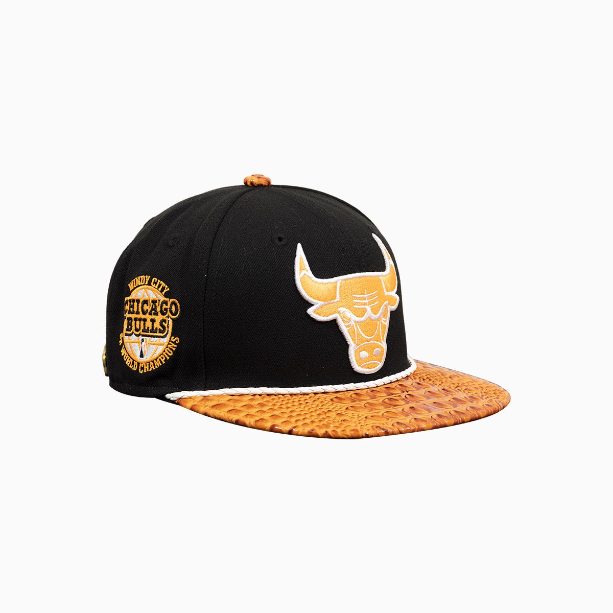 Breyer's Buck 50 Chicago Bulls Snapback Hat with Genuine Leather Visor - Perfect for Basketball Games, Streetwear Fashion & Sports Fans