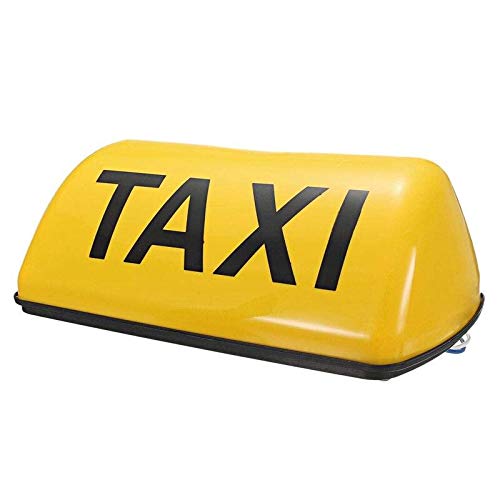 12V Waterproof LED Magnetic Taxi Light - Yellow, Top Sign Cab Lamp for Vehicles, Perfect for Taxis, Trucks, and Commercial Use