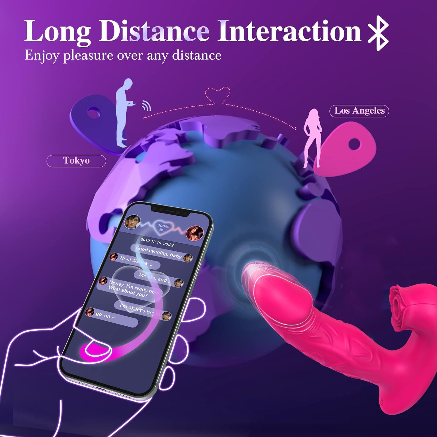 Powerful Clitoral Vibrator for Women - 9 Suction & Vibration Modes, Rechargeable Silicone Sex Toy with App & Remote Control - Perfect for Couples Play, Solo Pleasure & Discreet Use at Home