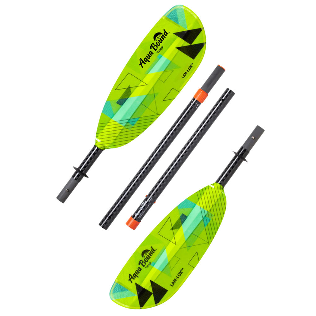 Aqua Bound Tango Fiberglass Straight Shaft 4-Piece Kayak Paddle with Posi Lok System - Lightweight & Durable for Touring, Fishing & Recreational Kayaking