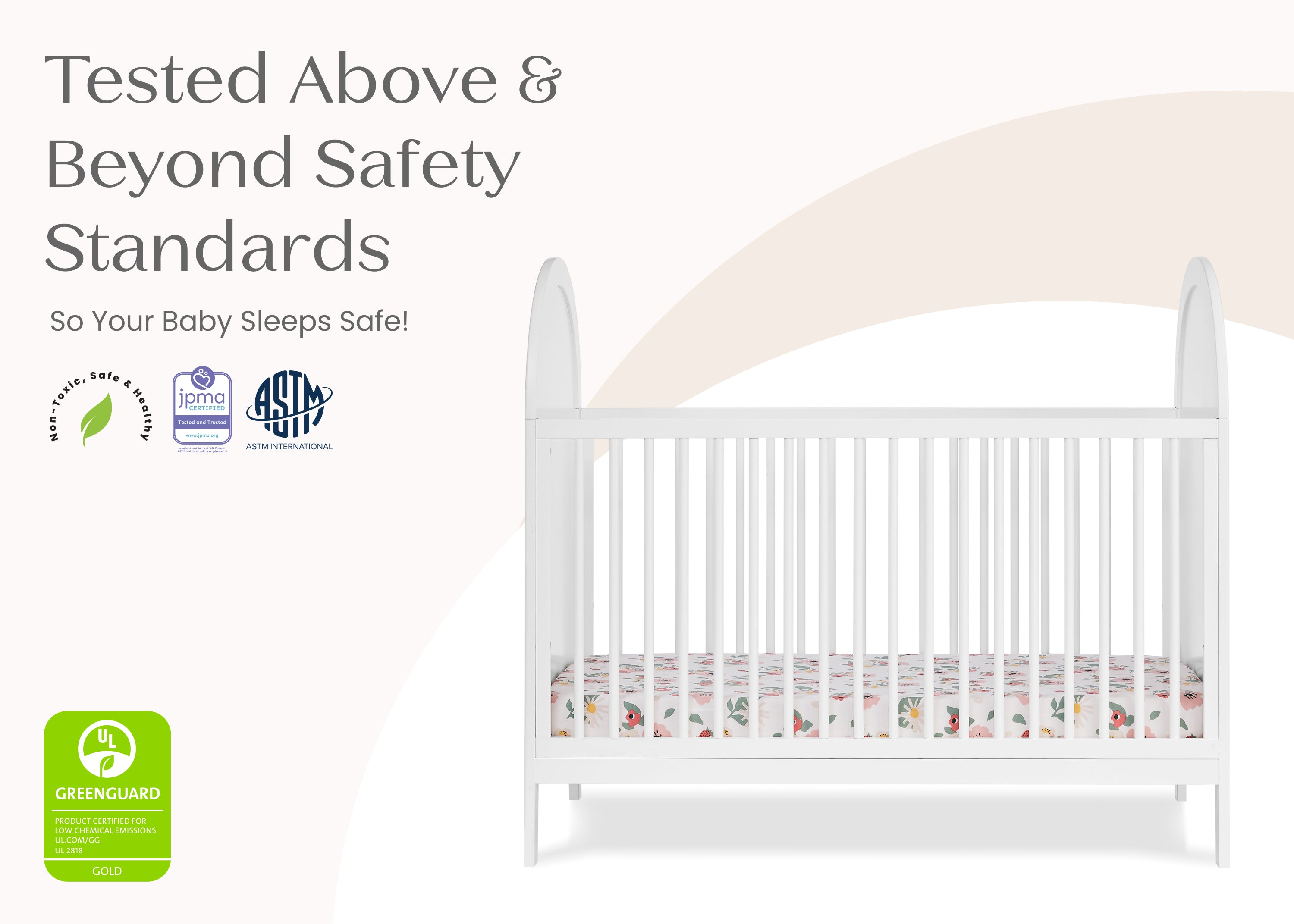 Eloise 4-in-1 Convertible Baby Crib - Toddler Bed, Daybed & Full-Size Bed Conversion - Safe Nursery Furniture for Newborns to Teens - Perfect for Bedrooms, Daycare & Guest Rooms