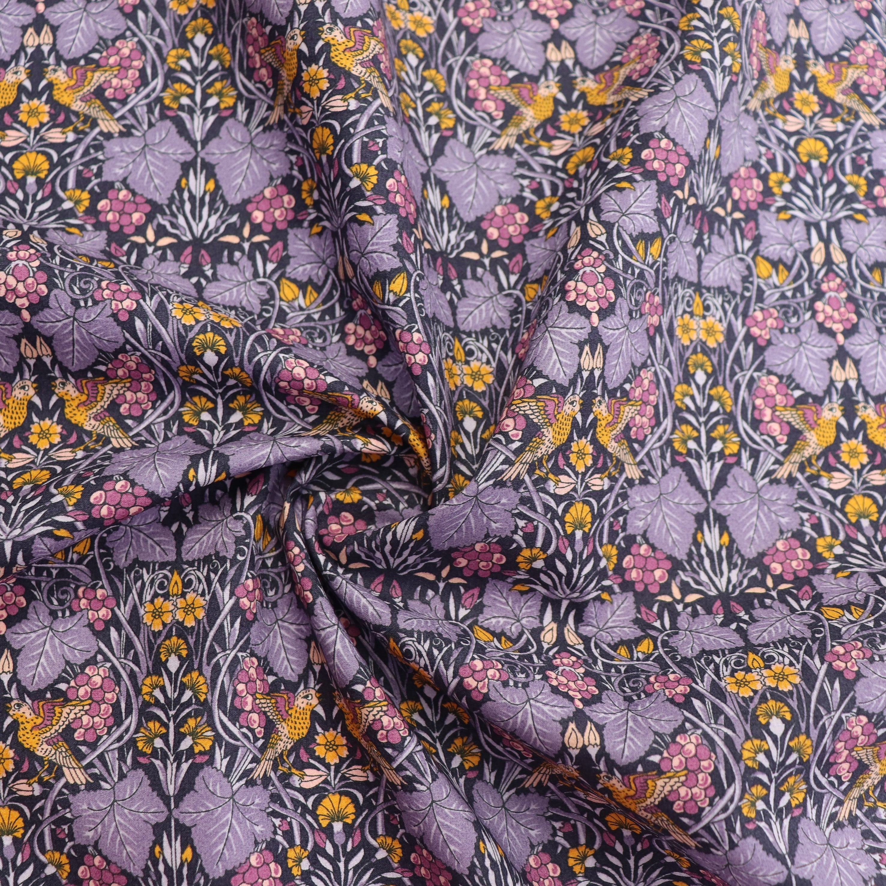 Liberty Fabrics Vine Thief Piccadilly Cotton Poplin - Premium Floral Printed Fabric for Dresses, Blouses & Home Decor | On Sale Now
