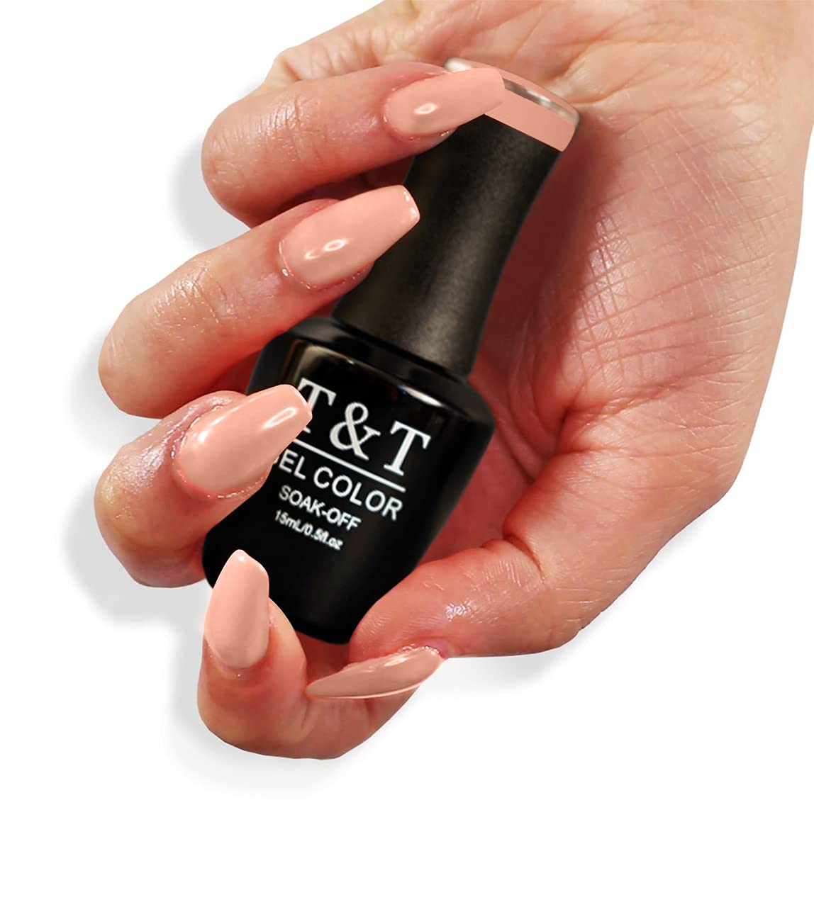 T&T Professional Gel Nail Polish Kit - 15ml UV LED Nail Art Manicure Set for Salon & Home Use | Long-Lasting Cream Gel Polish (TNT-GP021) | Perfect Gift for Nail Enthusiasts & DIY Manicures