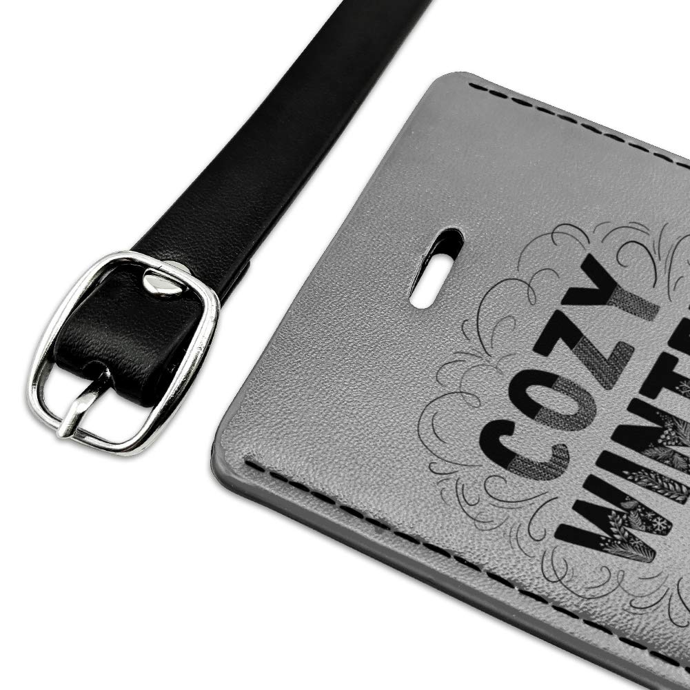 Durable Rectangle Leather Luggage Tag for Suitcases & Carry-Ons - Personalized ID Card Holder - Perfect for Travel, Business Trips & Vacation Identification