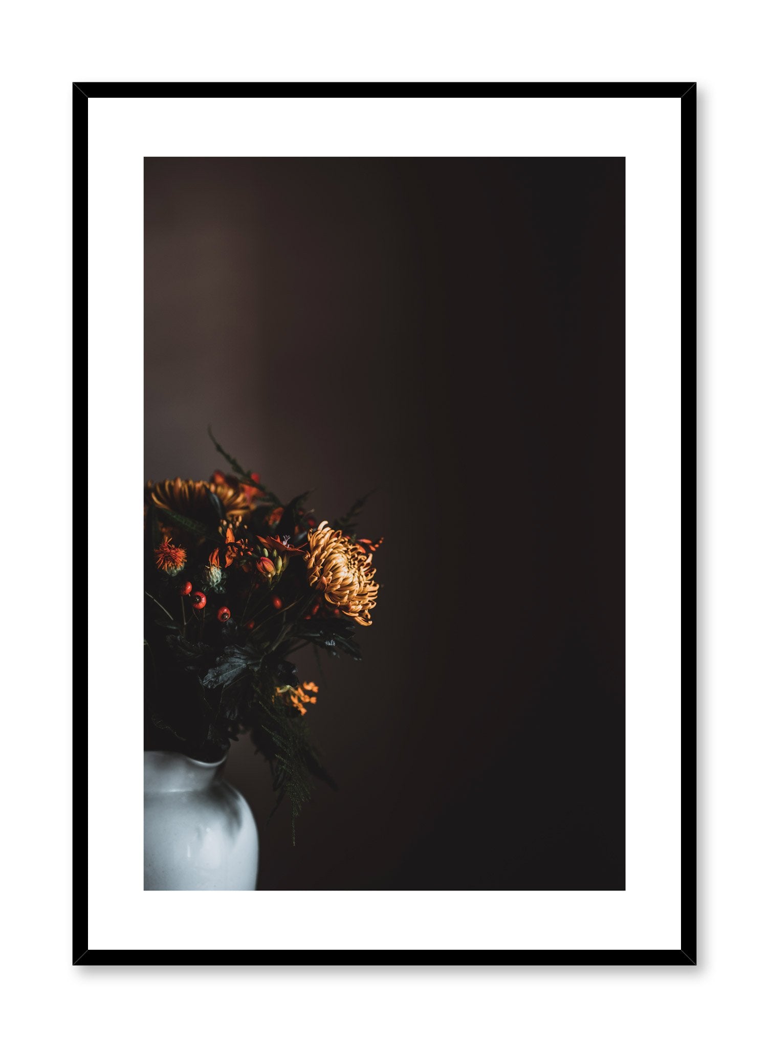 Orange Tinted Bouquet Wall Art Poster - Vibrant Floral Print for Home Decor, Office & Gift Giving