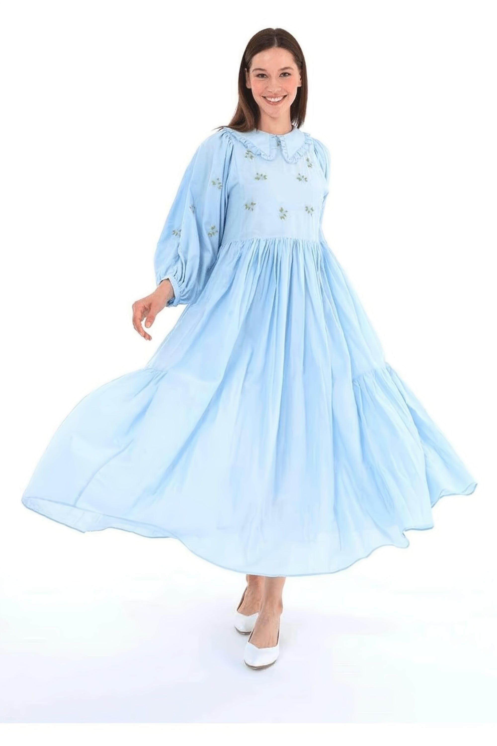 Alice Bohemian Summer Dress for Women - 100% Cotton Flowy Maxi Dress | Beach Vacation, Music Festival & Casual Outfit