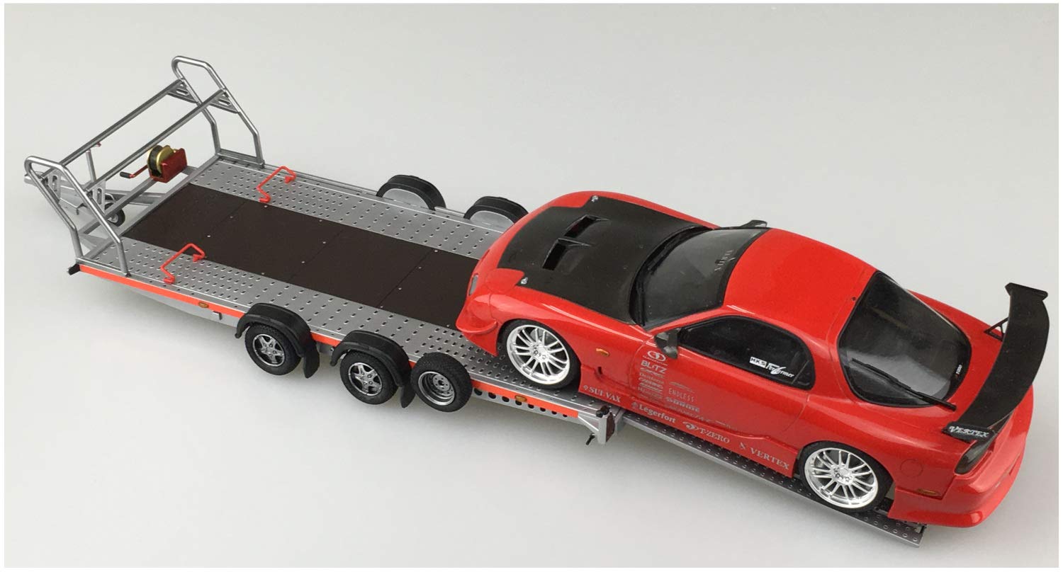 Aoshima Brian James Trailers A4 Transporter 1:24 Scale Diecast Model Car Kit - Perfect for Collectors, Hobbyists & DIY Enthusiasts
