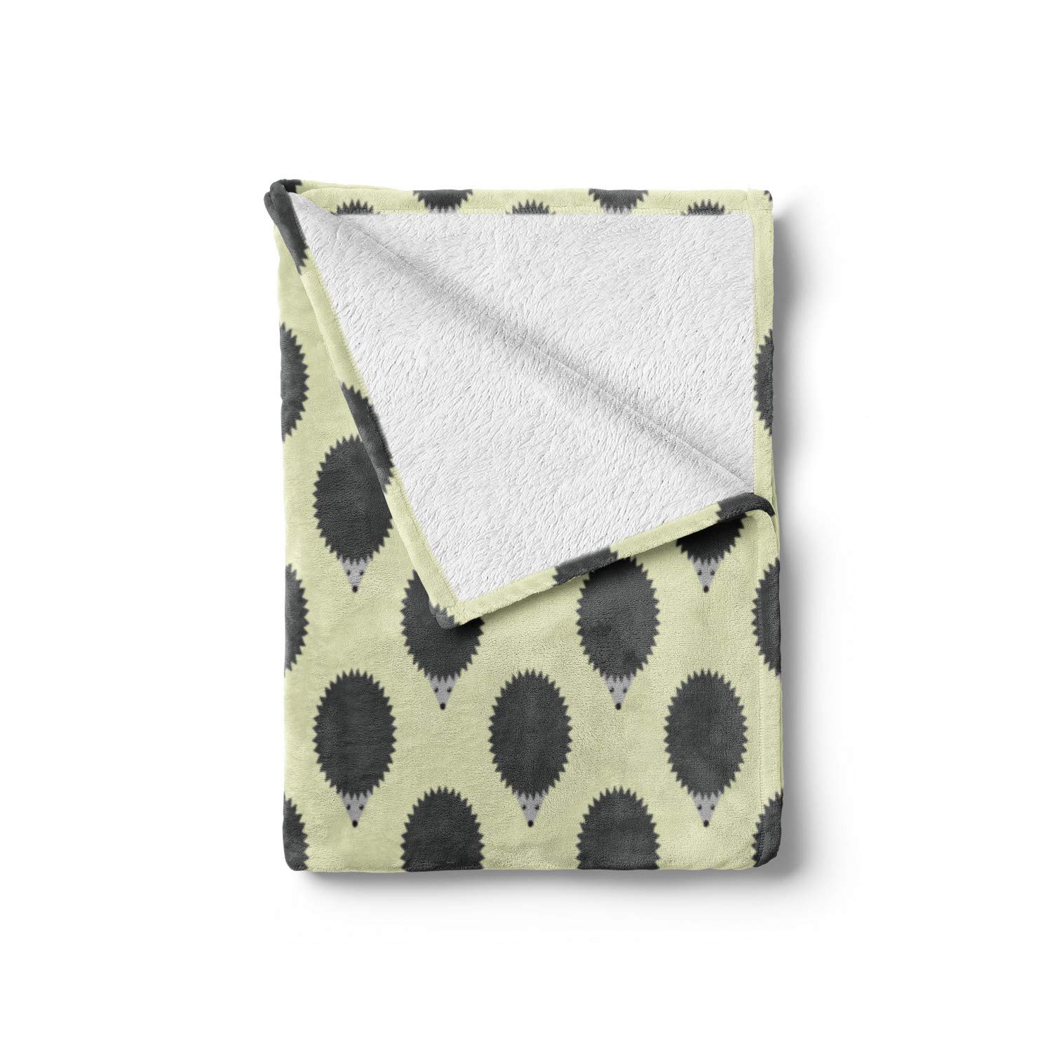 Ambesonne Geometric Hedgehog Throw Blanket - Soft Flannel Fleece Blanket with Abstract Animal Design, 70