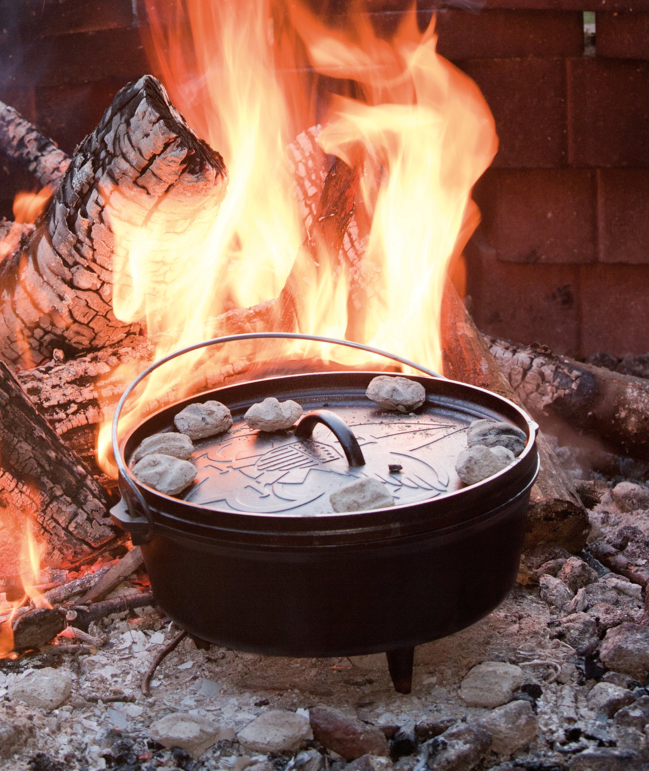 Lodge L12CO3BS Boy Scouts of America 6-Quart Pre-Seasoned Cast Iron Dutch Oven - Perfect for Camping, Outdoor Cooking & Backpacking Trips