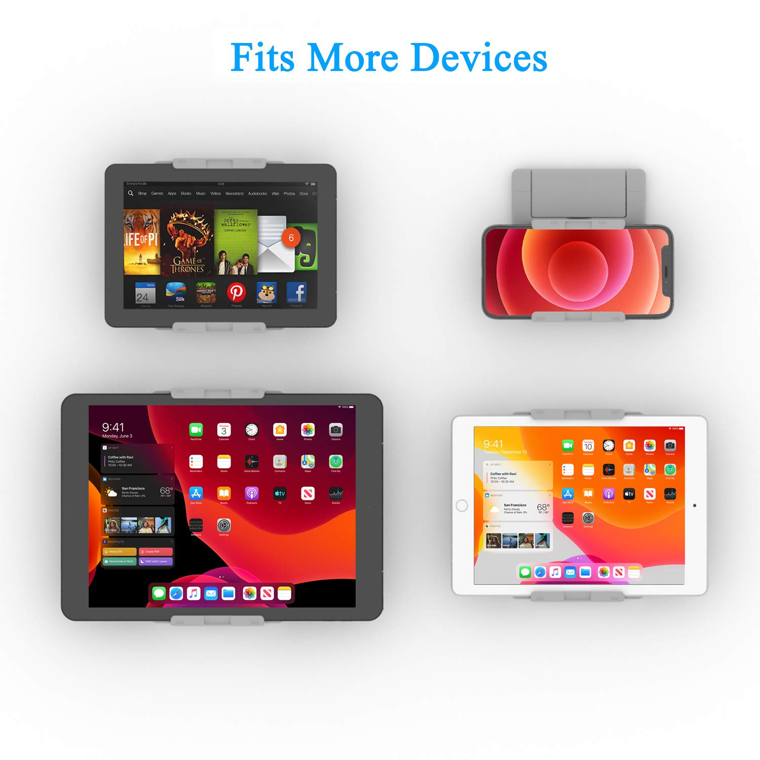 Universal Kitchen Wall Mount Holder for iPad Air/Mini/Pro 10.5