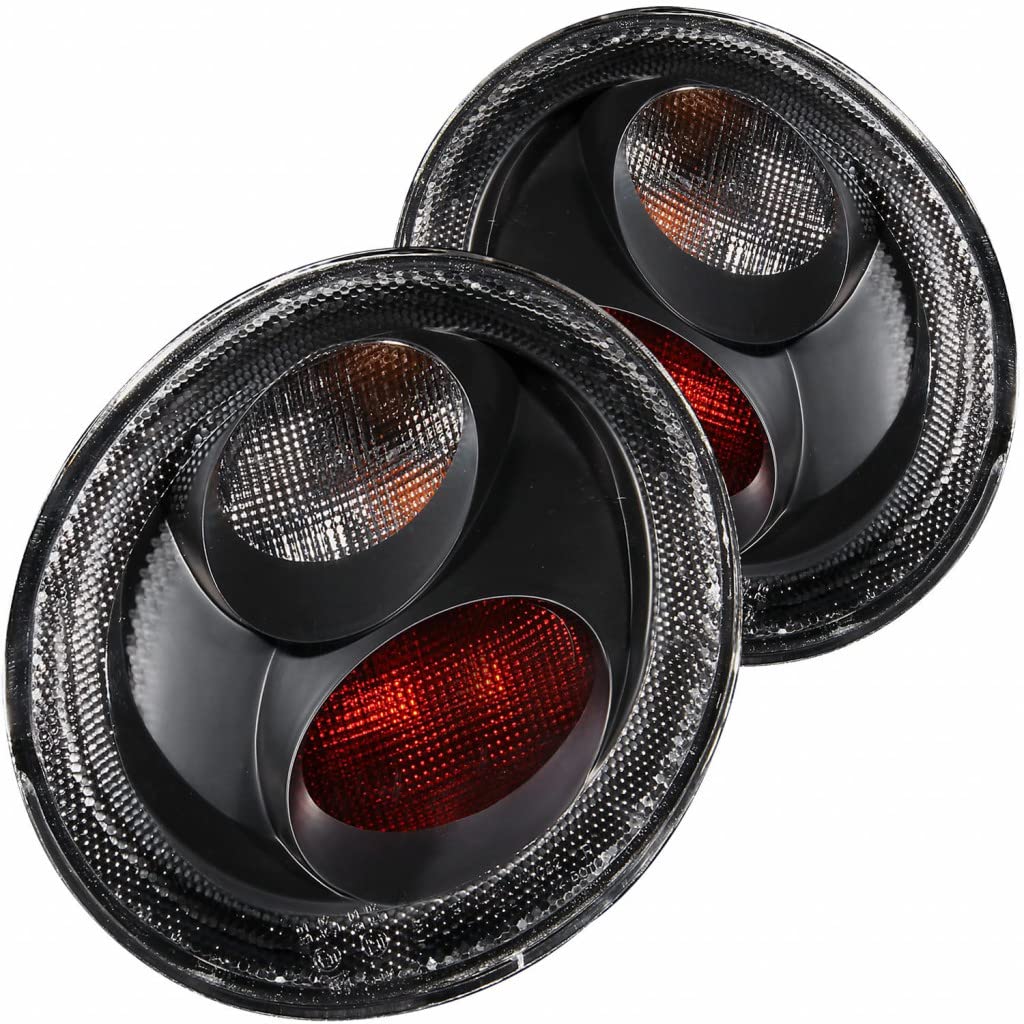 ANZO Black Tail Lights for 1998-2005 Volkswagen Beetle - LED Brake Lights & Turn Signals | Perfect for Car Customization & Night Driving Safety