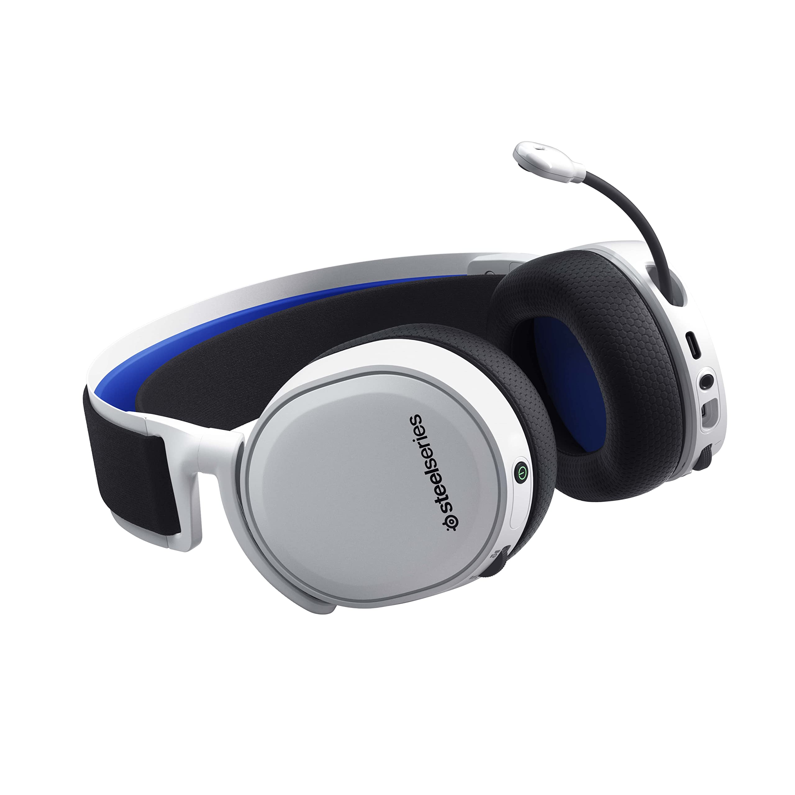 SteelSeries Arctis 7P+ Wireless Gaming Headset with Noise-Canceling Mic - Compatible with PS5, PS4 & PC - White (Renewed) - Perfect for Competitive Gaming & Immersive Audio Experience