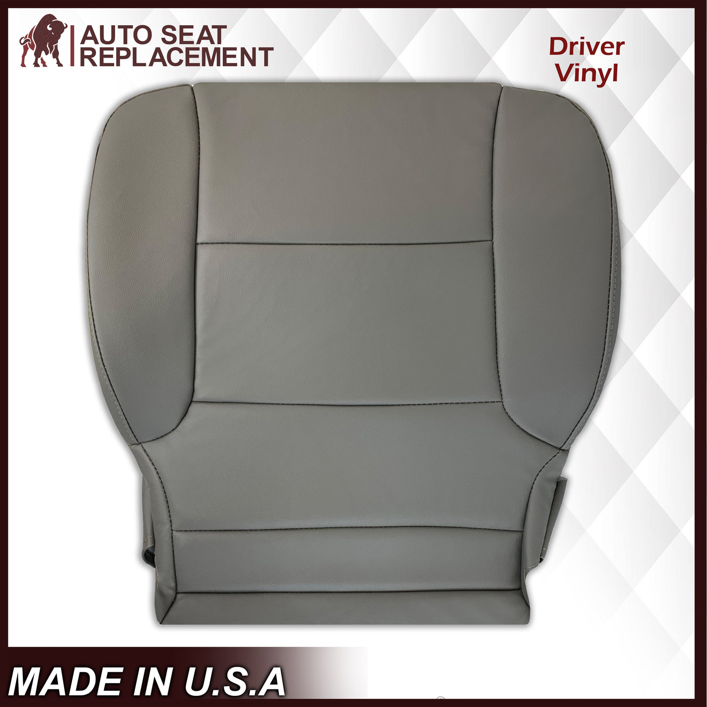 Chevy Silverado Seat Covers for Single/Crew/Quad Cab (2014-2019) - Durable Gray Work Truck Seat Protectors | Perfect for Construction, Farming & Off-Road Adventures