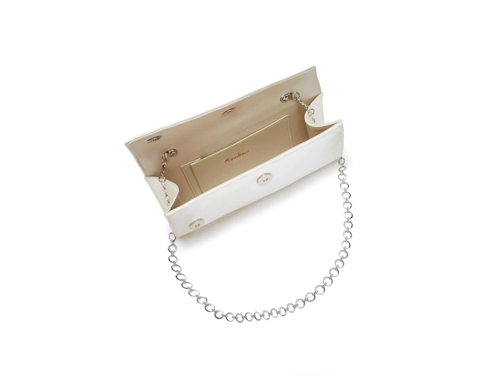 Ivory Satin Bridal Clutch Bag - Elegant Wedding Purse for Bride, Bridesmaid & Special Occasions | Perfect for Ceremony, Reception & Formal Events