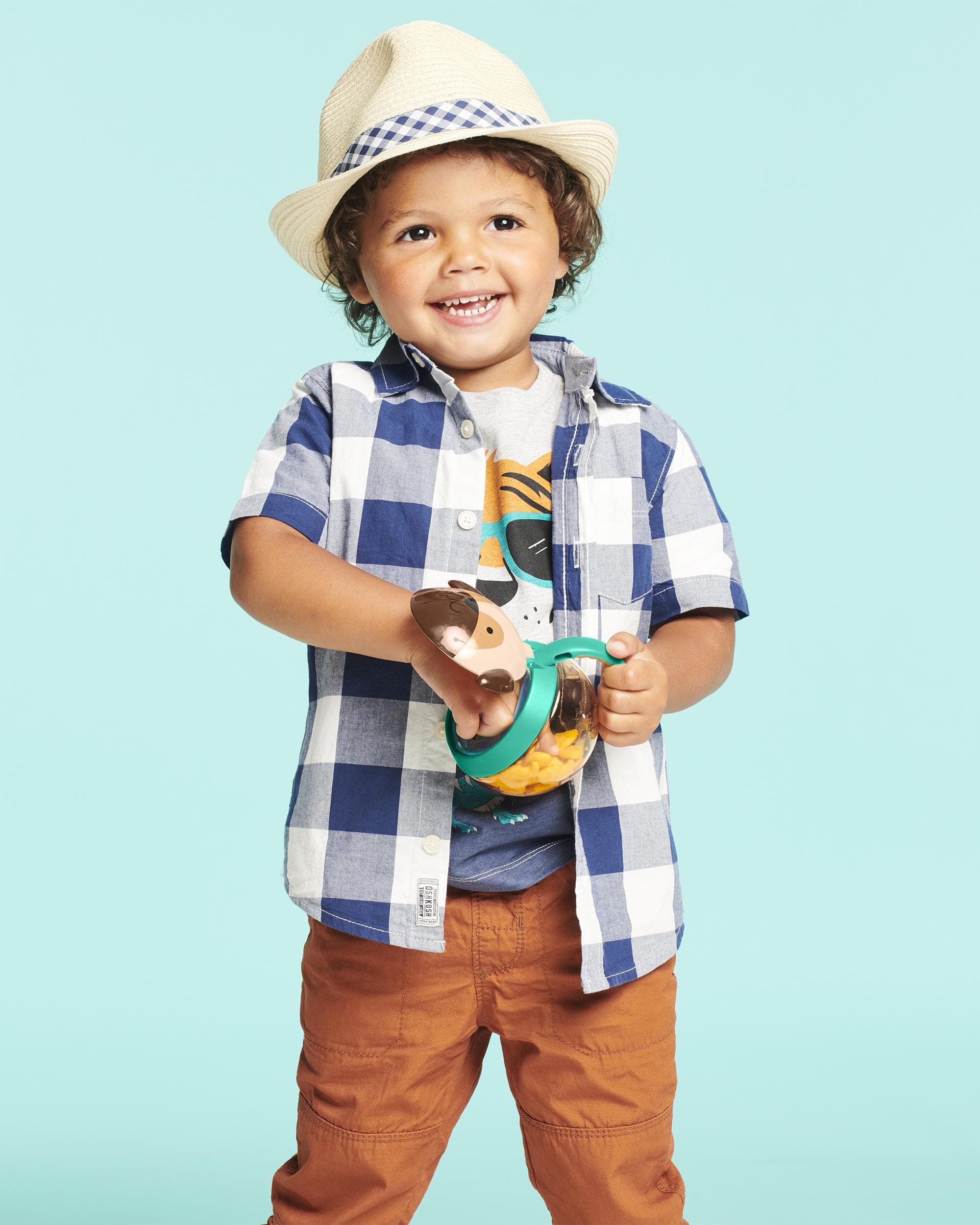 Skip Hop Zoo Snap Cup - Insulated Toddler Sippy Cup with Leak-Proof Lid & Easy-Grip Handles - Perfect for Daycare, Travel & On-the-Go Hydration