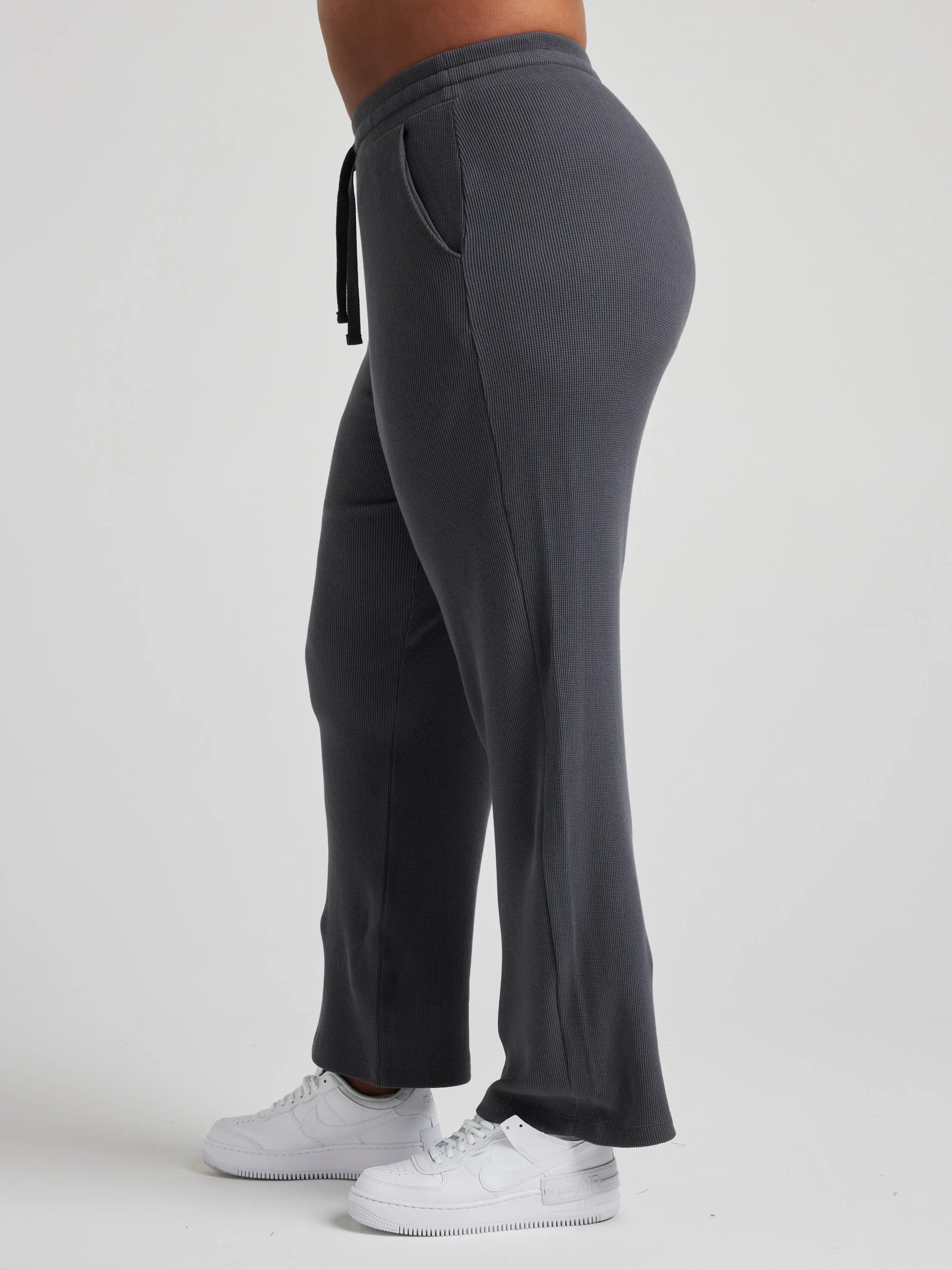 Men's Comfortable Drawstring Pants in Charcoal - Perfect for Lounge, Yoga, and Casual Wear