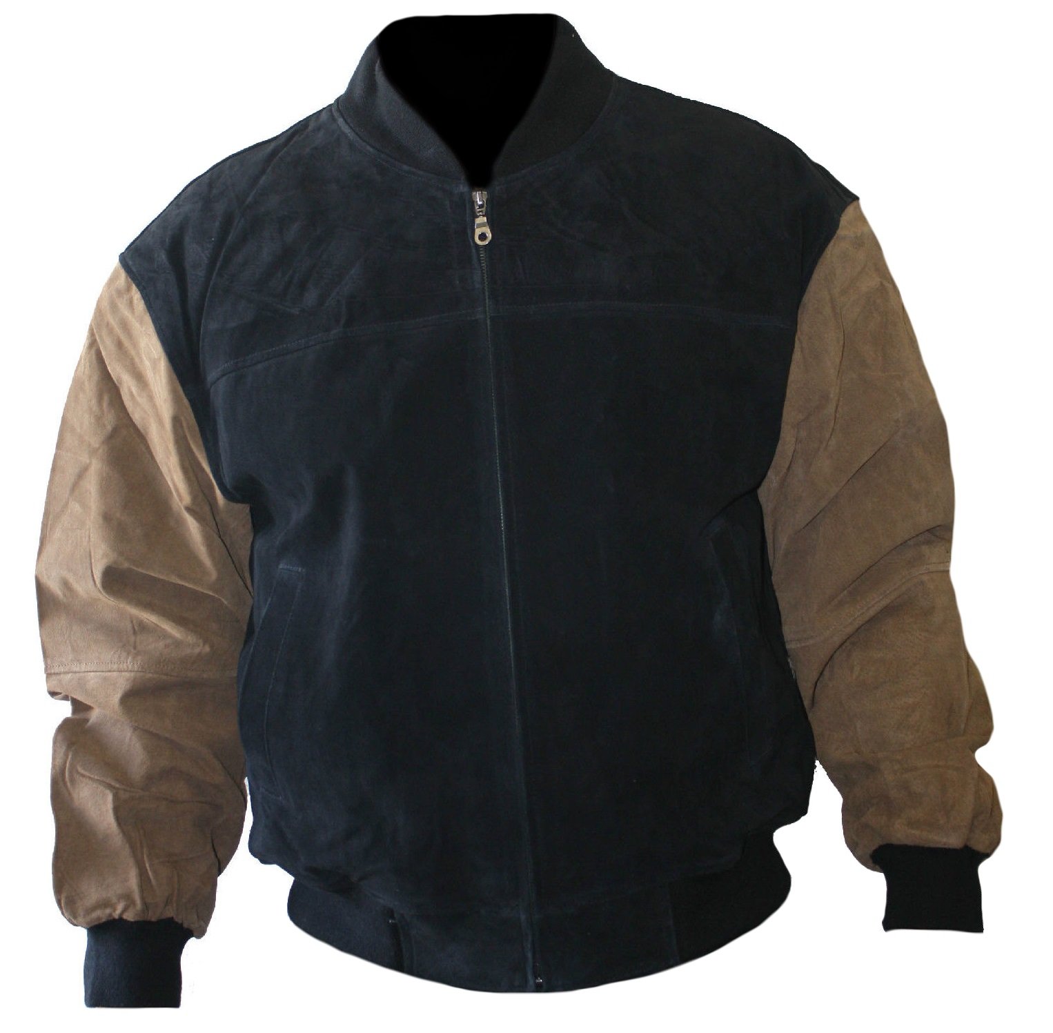 Classyak Men's Fashion Bomber Jacket - Black & Brown Leather Jacket for Men | Stylish Outerwear for Casual Wear, Night Out & Street Fashion