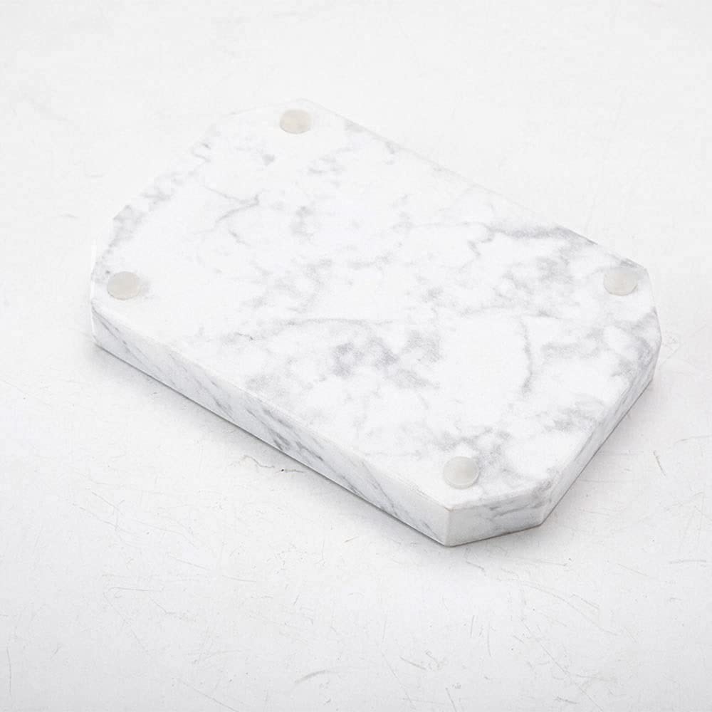 Marble Soap Dish Tray with Double Layer Drainage - Detachable Soap Holder for Bathroom, Shower & Kitchen Sink | Elegant Soap Container & Sponge Drainer for Modern Home Decor (Perfect for Bathroom Countertops, Shower Shelves & Kitchen Organization)