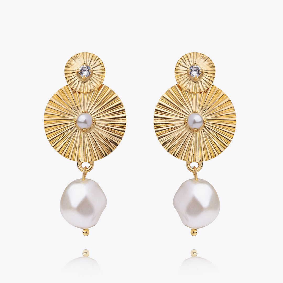 Odessa Pearl Earrings for Women - Elegant Freshwater Pearl Stud Earrings - Perfect for Weddings, Parties & Everyday Wear