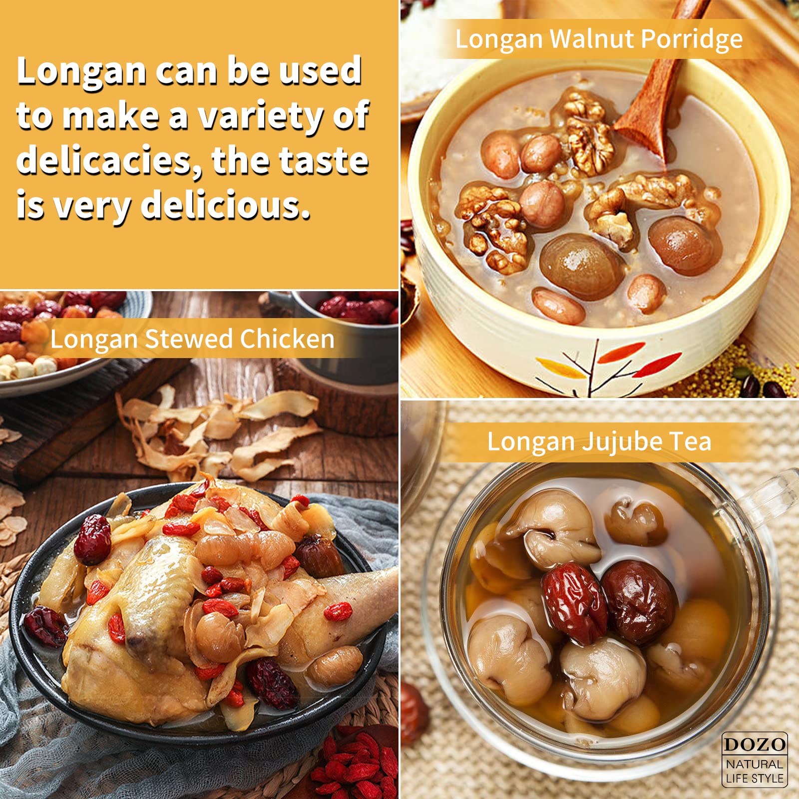 Premium Thai Dried Longan Fruit - 14.1oz/400g Natural Seedless Longan, No Additives, Sweet & Juicy Snack for Tea, Cooking & Healthy Eating - Perfect for Baking, Asian Desserts & On-the-Go Snacking
