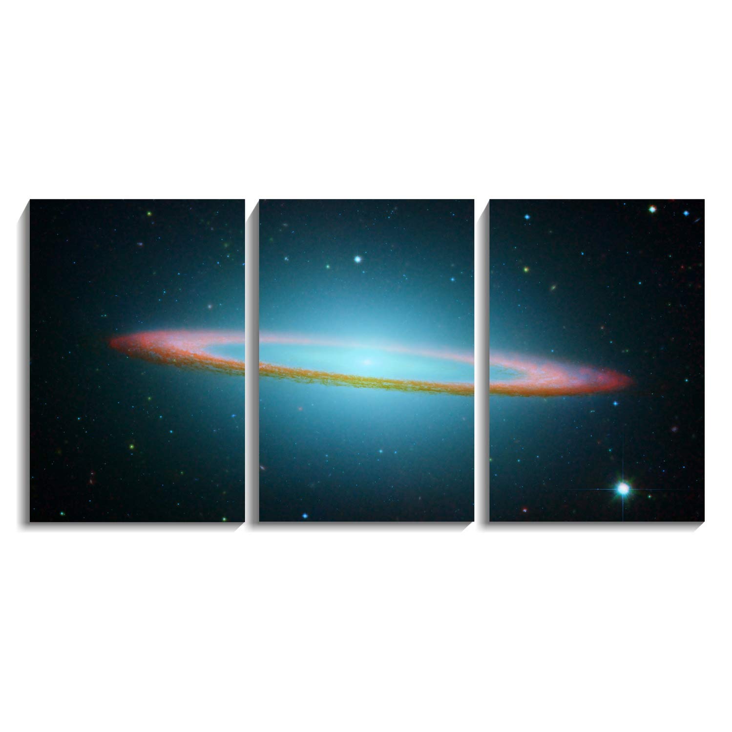 Laoife 3 Panel Canvas Wall Art - 36x48 Inch Galaxy Starry Sky Painting, Milky Way Night Sky Decor for Living Room, Bedroom & Office | Giclee Printed Modern Home Wall Decor