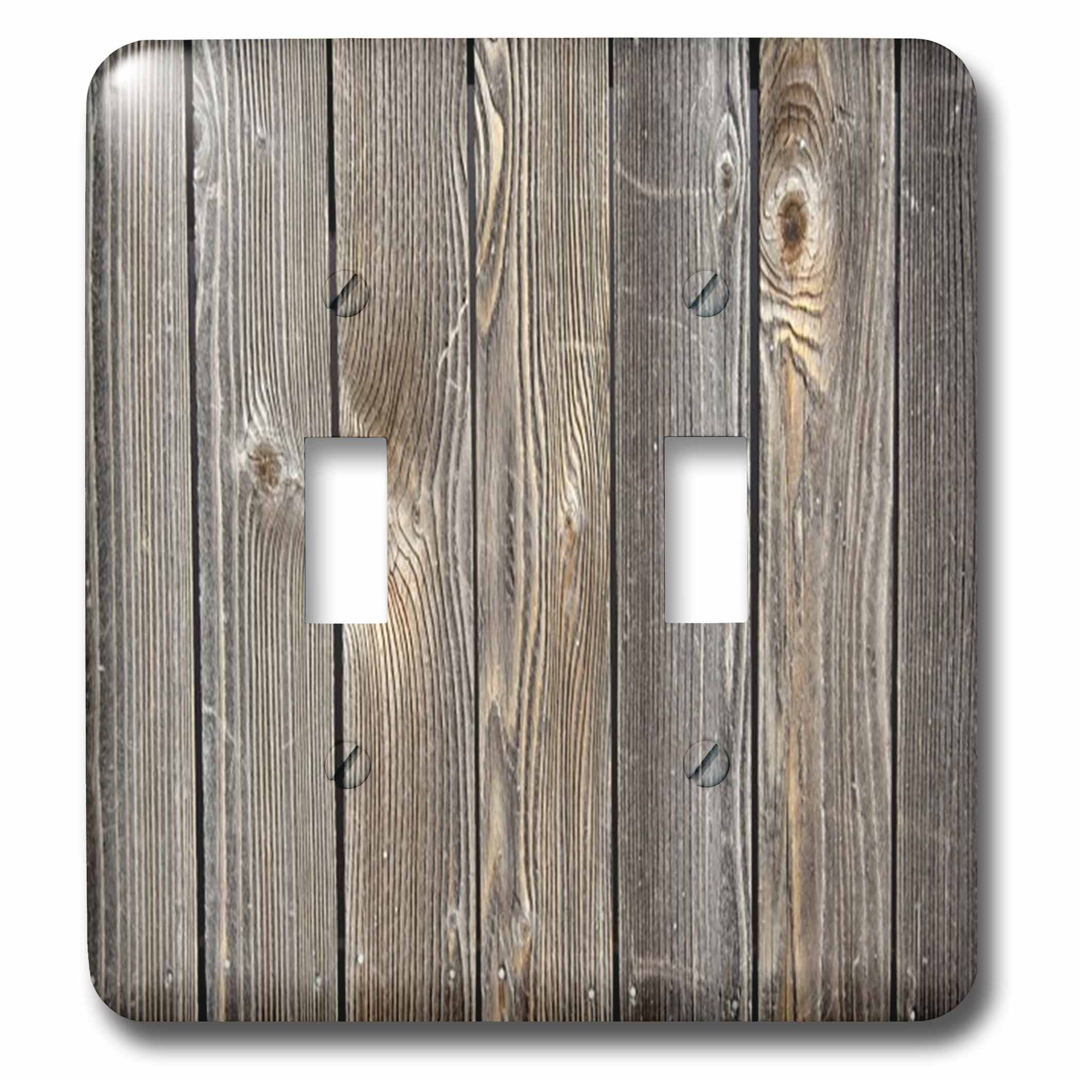 Vintage Weathered Wood Double Toggle Switch Wall Art Print - Industrial Decor for Home, Office & Cafe - Perfect for Farmhouse, Steampunk & Retro Interior Design