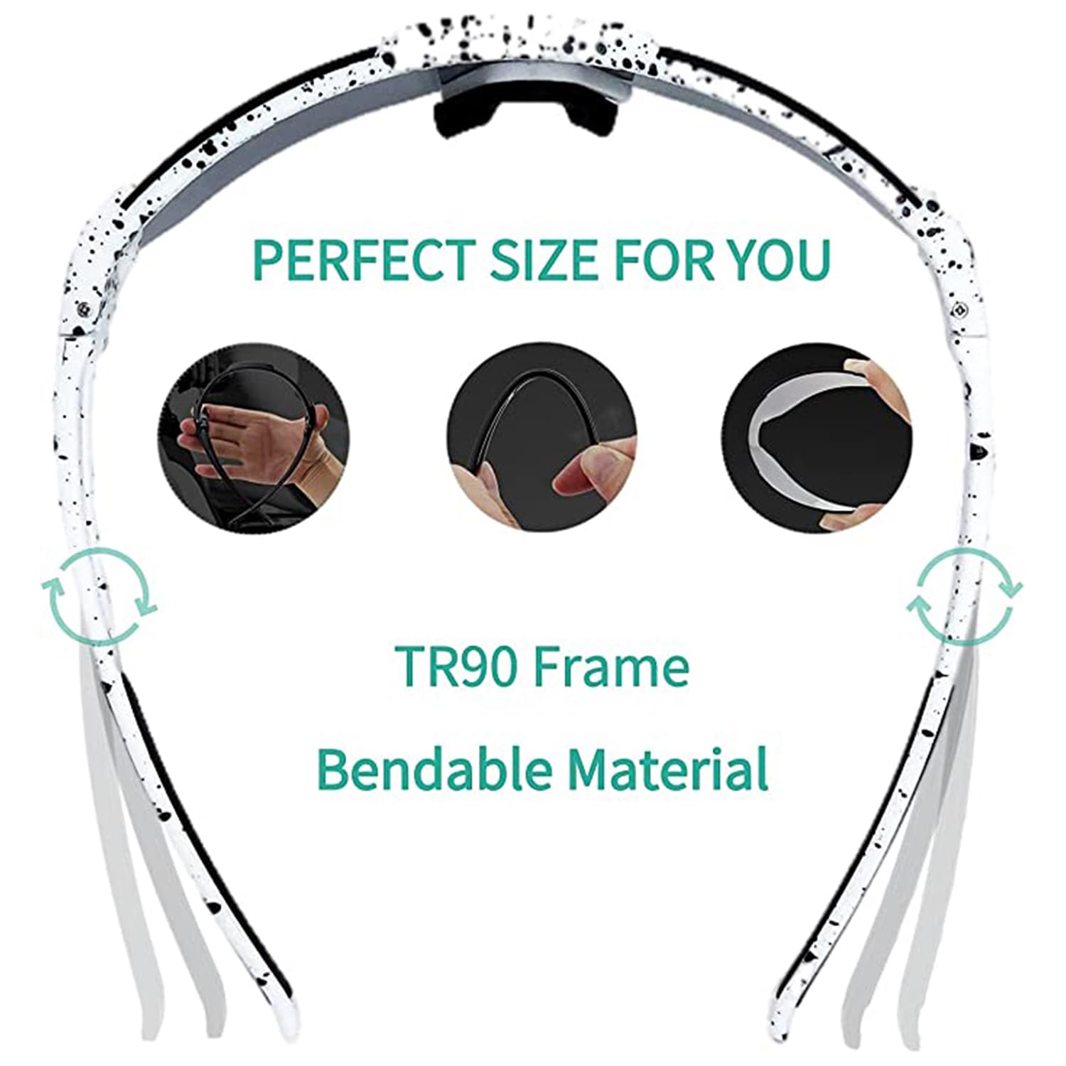 Polarized Sports Sunglasses for Men & Women - UV400 Protection TR90 Frame Baseball Running Cycling Glasses - Perfect for Outdoor Activities, Driving, Fishing and Beach