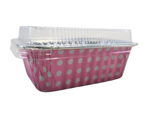 KitchenDance 6 oz Disposable Aluminum Mini Loaf Pans - 12 Pack with Lids for Baking, Cooking & Meal Prep - Perfect for Individual Desserts, Breads & Party Snacks