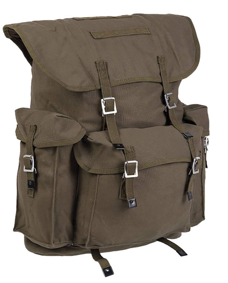 Original Cotton Backpack Tote with M Frame in Olive Green - Stylish & Durable for Work, Travel & School