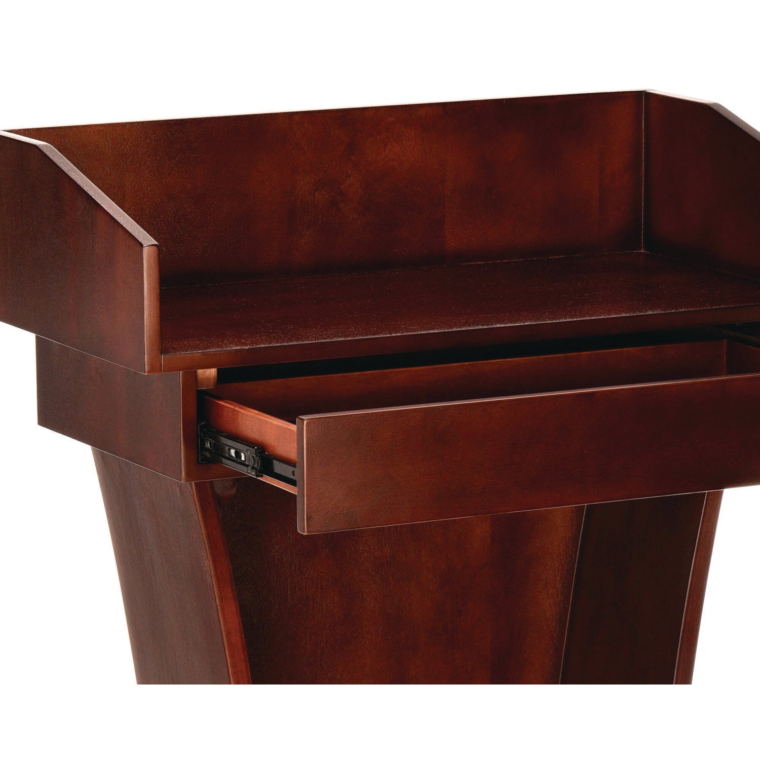 AdirOffice Wooden Standing Podium Lectern with Drawer & Storage - 27.55