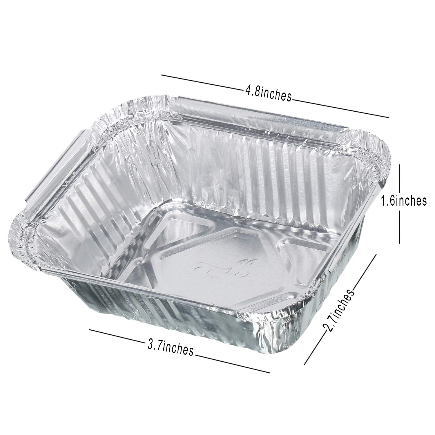 Freshee 50-Pack Aluminum Foil Containers with Lids - 250ml Disposable Food Storage Containers for Meal Prep, Takeout, and Leftovers | Perfect for Restaurants, Catering, and Home Kitchen Use