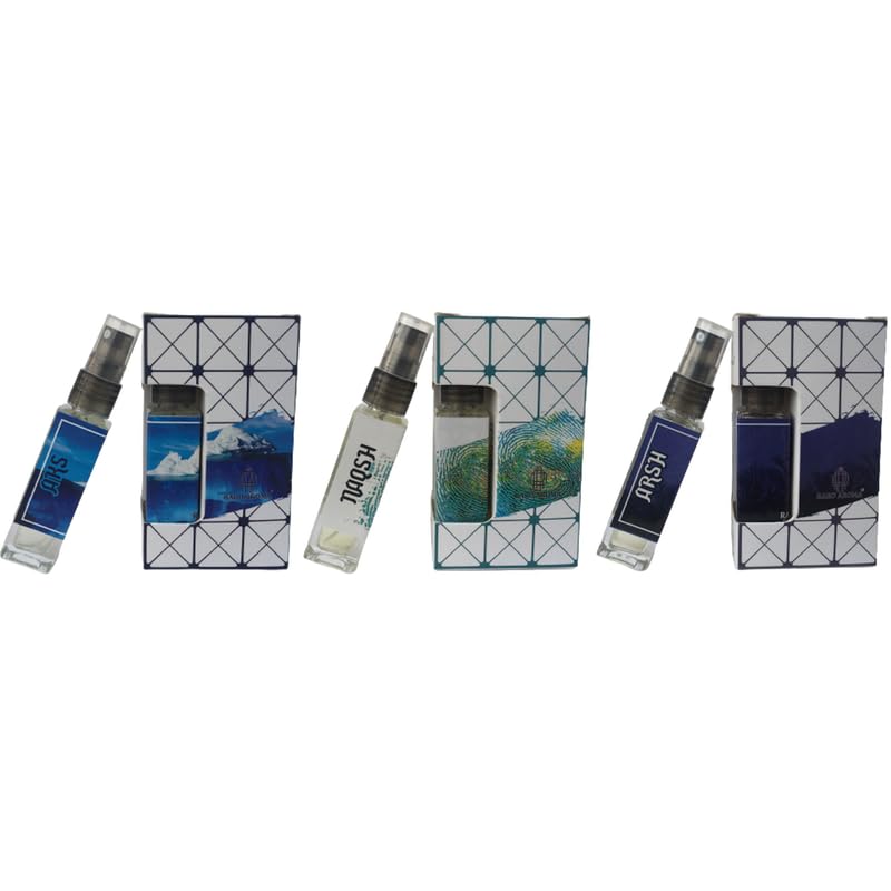 Raro Aroma Premium Luxury Eau De Parfum - Long Lasting Unisex Fragrance (8ml x 3 Bottles Pocket Combo) | Designer Inspired Scents for Daily Wear, Office & Special Occasions